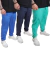 Kit 3 Calças Fitness Masculino - Azul Marinho + Azul Royal + Verde Agua