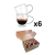 Set 6 Taza Café Doble Pared 200ml - comprar en línea