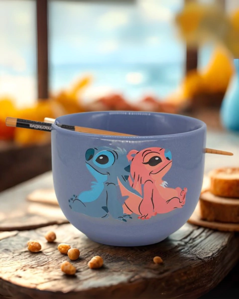 Bowl com Hashi Stitch & Angel Namorados