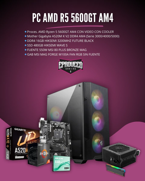 PC GAMER RYZEN 5 5600GT AM4