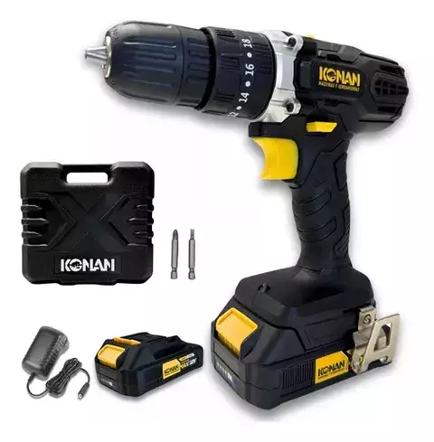 Taladro inalambrico 12V 2 baterias KONAN