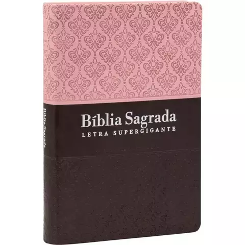Bíblia Sagrada ARC Supergigante - capa rosa/marrom