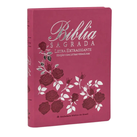 Bíblia Sagrada ARC Capa Pink Letra Extragigante com índice