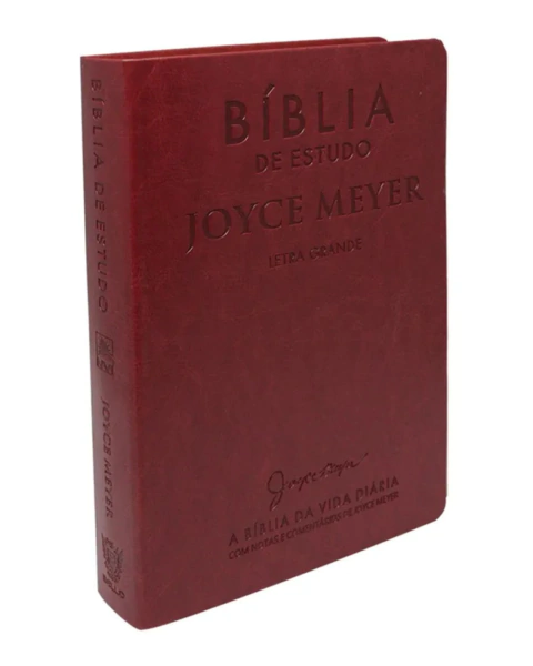 Bíblia De Estudo Joyce Meyer | NVI | Letra Grande | Capa Luxo Vermelha - comprar online