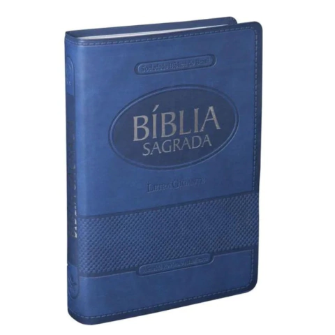 Bíblia Sagrada Capa Azul RA Letra Gigante
