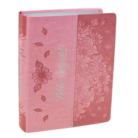 Bíblia Sagrada ARC Capa Rosa Letra Gigante