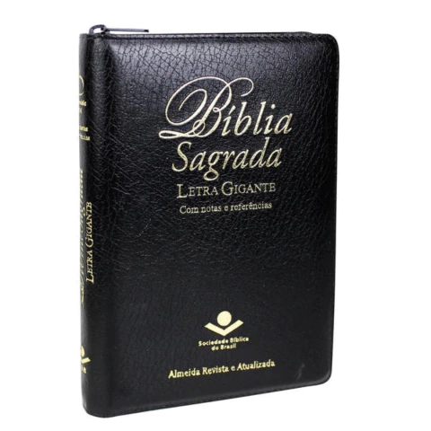 Bíblia Sagrada RA Capa Preta Letra Gigante c/zíper