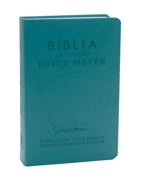 Bíblia De Estudo Joyce Meyer | NVI | Letra Média | Capa Azul Tifany
