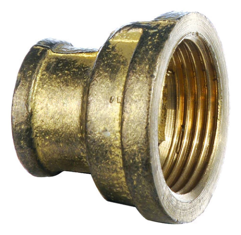 Cupla De Bronce Roscado 1 X 3/4 Pulgada Rosca Hembra Pack X4