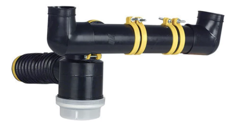 Sifon Doble Para Bacha Pileta De Pvc A Codo Reforzado