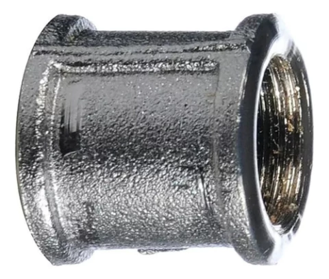 Cupla De Bronce Trafilado Cromado De 3/4 Rosca Hembra