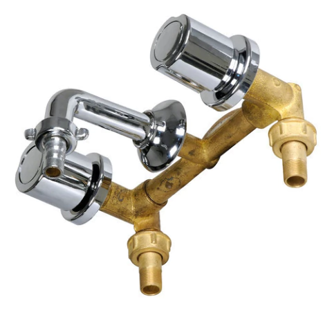 Griferia Canilla Para Lavadero Pico Metálico Para Embutir