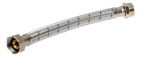 Flexible Para Agua Mallado 3/4 X 30 Cm De Acero Pack X10 Un