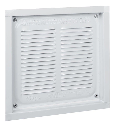 Reja Rejilla Ventilacion Con Marco 15x15cm Esmaltada Aprobada Para Vidrio