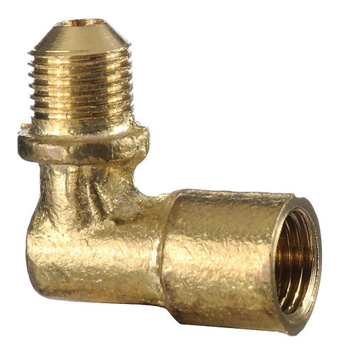 Codo Conexion De Bronce 1/8 Hembra A 1/8 Macho Pestaña Agua