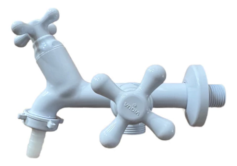 Canilla Para Lavadero Con Salida Doble Para Lavarropa Viqua