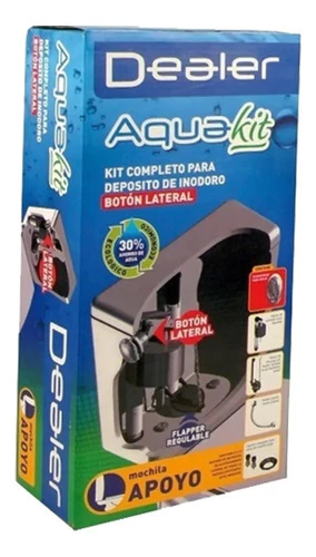 Valvula Descarga Kit Completo Para Mochila De Inodoro Boton Lateral A Codo