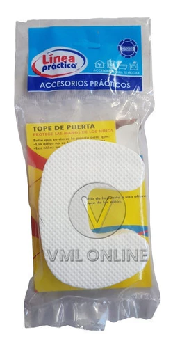 Tope Traba Para Puerta De Goma Eva Blanco Seguridad Niños