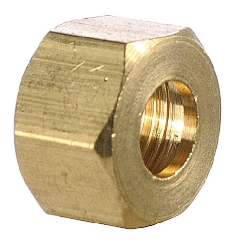 Arandela Tuerca De Ajuste De Bronce De 1/4 Con Agujero 1/8