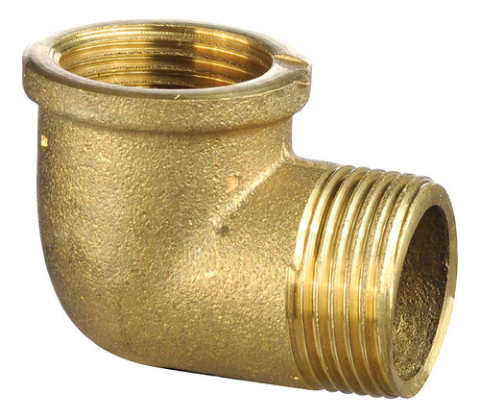 Codo De Bronce Roscado 3/4 Pulgada Hembra A 3/4 Macho A 90º