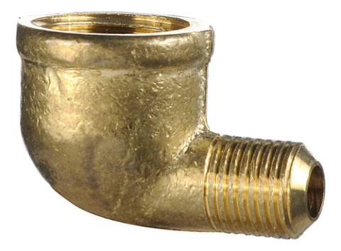 Codo Reduccion De Bronce 3/8 Hembra A 1/4 Macho Pestaña