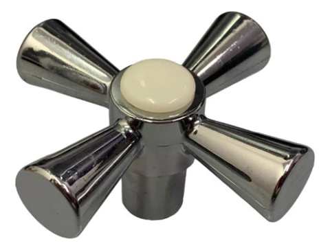 Volante Manija Cruz Cromo Canilla Pack X2 Unid Repuesto