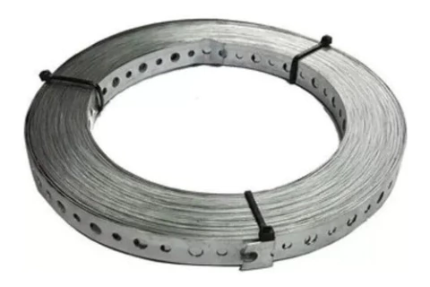 Cinta Metalica Fleje Perforado Galvanizado Grampa 10 Metros