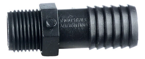 Espiga Rosca Macho Reduccion 1/2 A 3/4 P/ Manguera Pack X10 Color Negro