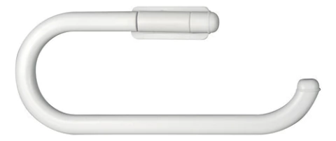 Porta Rollo Papel Higienico Plastico Baño Auto Adhesivo 29cm Color Blanco