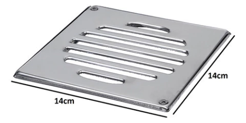 Reja Rejilla 14x14 Cm Reforzada Con Marco Acero Inoxidable