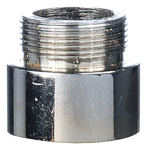 Adaptador Union Nuez Invertida Metal Para Brazo Lluvia Ducha Acabado Cromado Color Gris