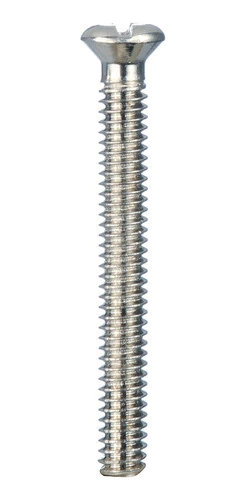 Tornillo Niquelado De 1/4 X 2 Para Sopapa Bacha Packx5 Unid Color Cromado