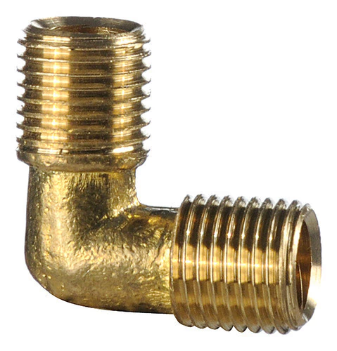 Codo Conexion De Bronce 1/8 Macho A 1/8 Macho Para Virola