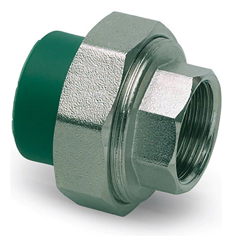 Union Doble Fusion Inserto Metalico Hembra 25 Mm X 3/4 Latyn Color Verde