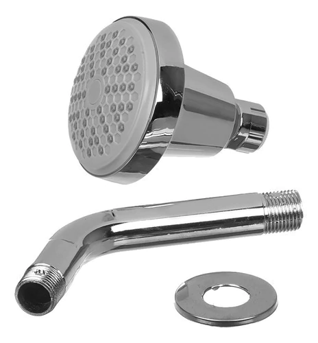 Flor De Ducha Lluvia Redonda Completa 8cm Con Brazo