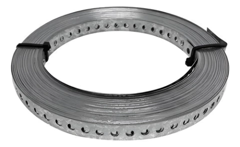 Cinta Metalica Fleje Perforado Galvanizado Grampa 30 Metros