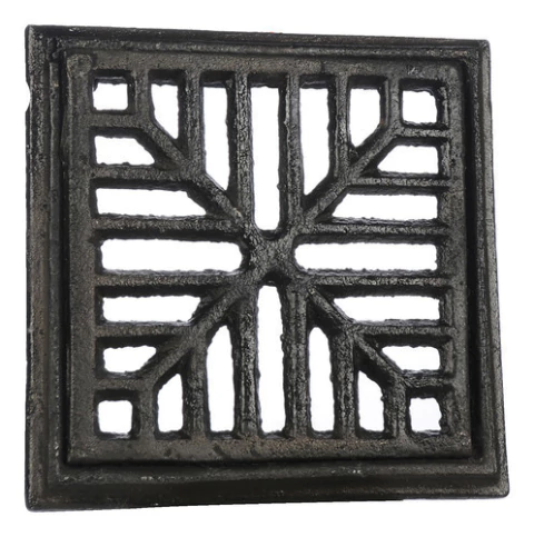 Reja Rejilla Hierro Fundido Con Marco 20x20 Cm Piso Patio 4802/01