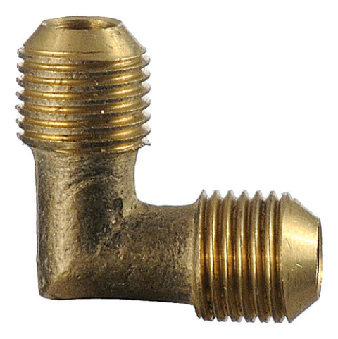 Codo Conexion De Bronce 3/8 Macho A 3/8 Macho Pestaña