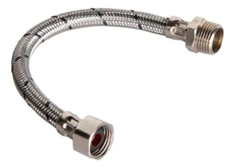 Flexible Para Agua Mallado 3/4 X 35 Cm De Acero Inoxidable