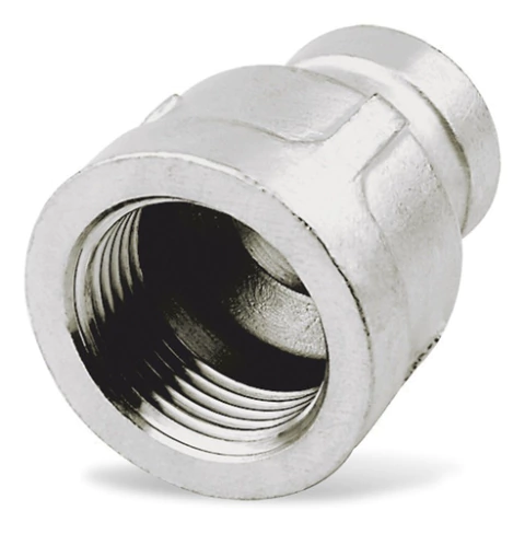 Cupla De Reduccion De Bronce Cromo 1/2 Hembra A 3/8 Hembra