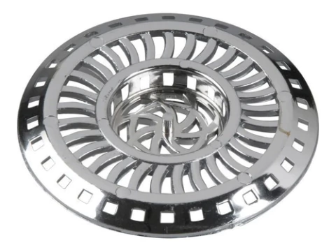 Rejilla Filtro Plastico Cromo Bacha Pileta Cocina Pack X10