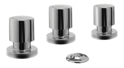 Griferia Para Bidet Con Transferencia 3 Agujeros Cromada