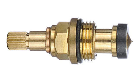 Vastago Cabezal De Bronce Para Canilla Lavarropa Estria Fina