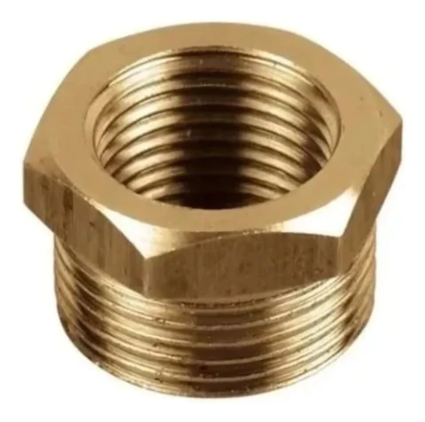 Buje Reduccion Rosca Macho 3/4 Hembra 1/2 Bronce Roscado