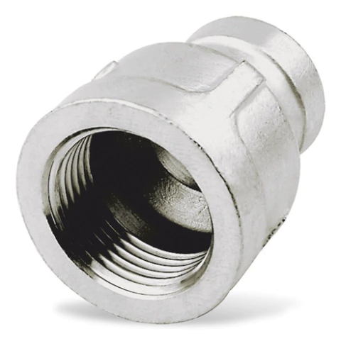 Cupla De Reduccion De Bronce Cromo 1/2 Hembra A 3/8 Hembra