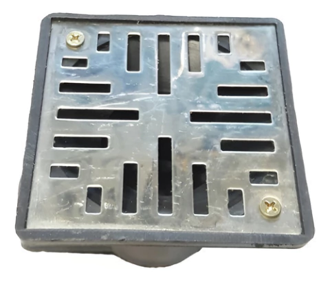 Sopapa Plastica Desagote Receptaculo Con Rejilla Acero Baño