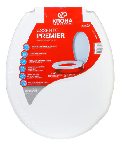 Asiento Tapa Plastica Inodoro Universal Krona