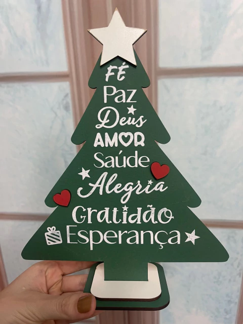 Pinheiro Verde Palavras 23x20cm