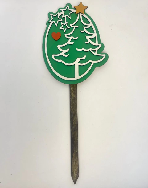 Placa De Árvore Verde 45cm