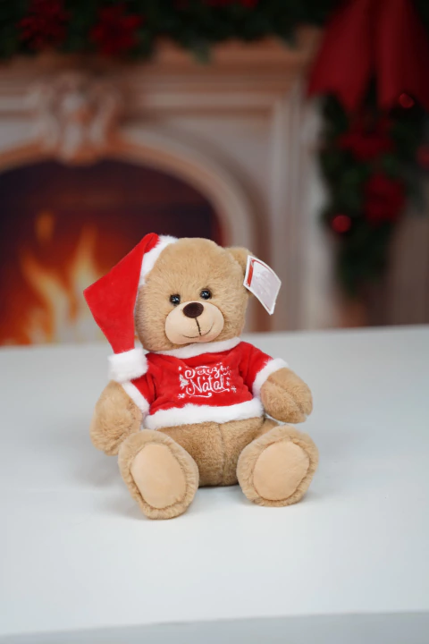 Urso Bege Feliz Natal 25cm